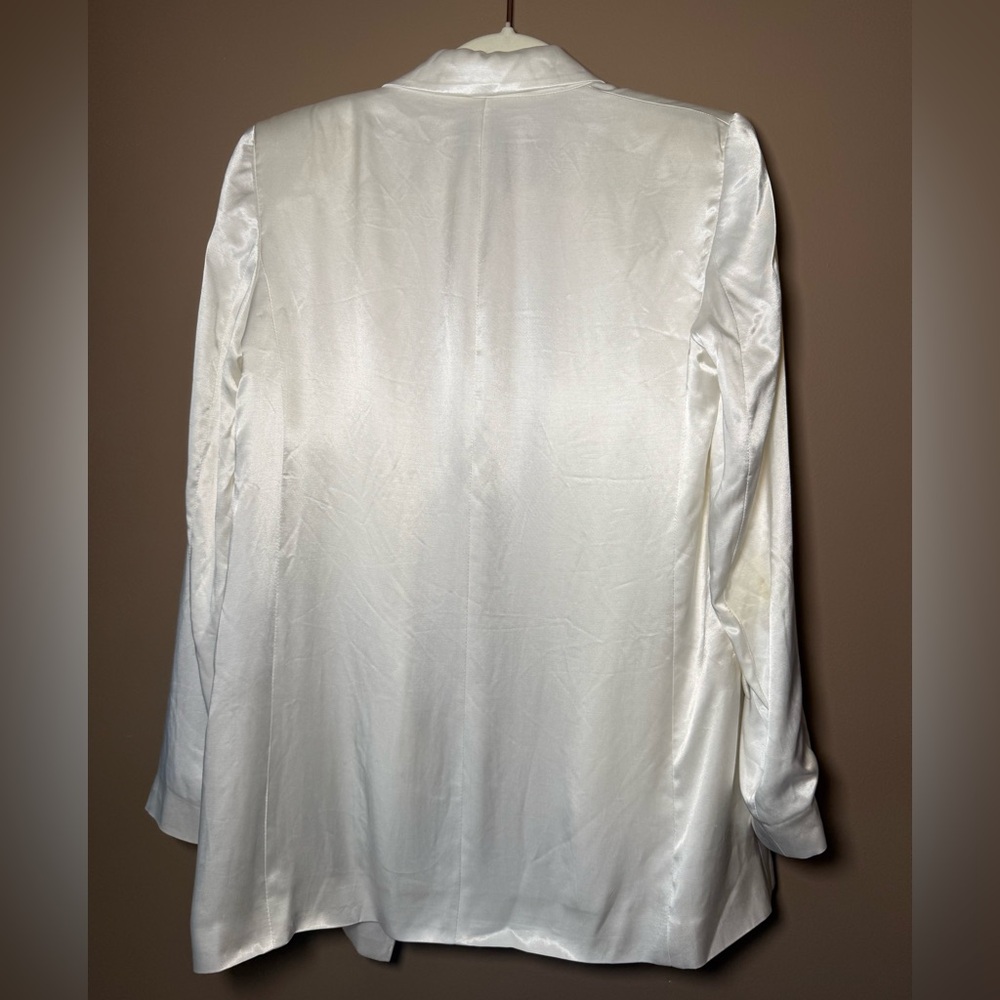 Zara White Satin Blazer - Picture 3 of 3